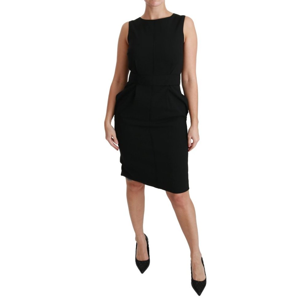 Dolce & Gabbana Black Sheath Stretch Formal Dress